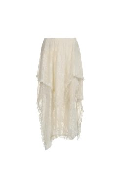 Fairy Grunge Lace Midi Skirt - Retro Y2K Fashion, 90s Style, Perfect for Y2K Outfits