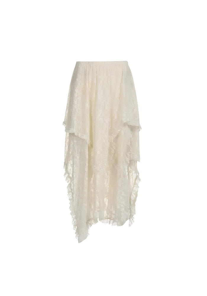 Fairy Grunge Lace Midi Skirt - Retro Y2K Fashion, 90s Style, Perfect for Y2K Outfits
