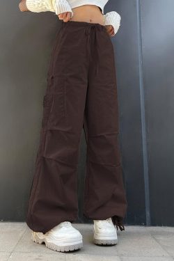 Fairy Grunge Y2K Parachute Pants - Retro Drawstring 90s Style