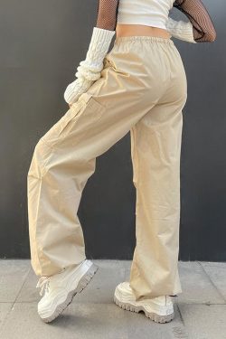 Fairy Grunge Y2K Parachute Pants - Retro Drawstring 90s Style