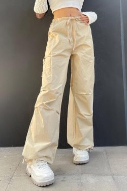 Fairy Grunge Y2K Parachute Pants - Retro Drawstring 90s Style