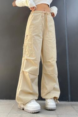 Fairy Grunge Y2K Parachute Pants - Retro Drawstring 90s Style