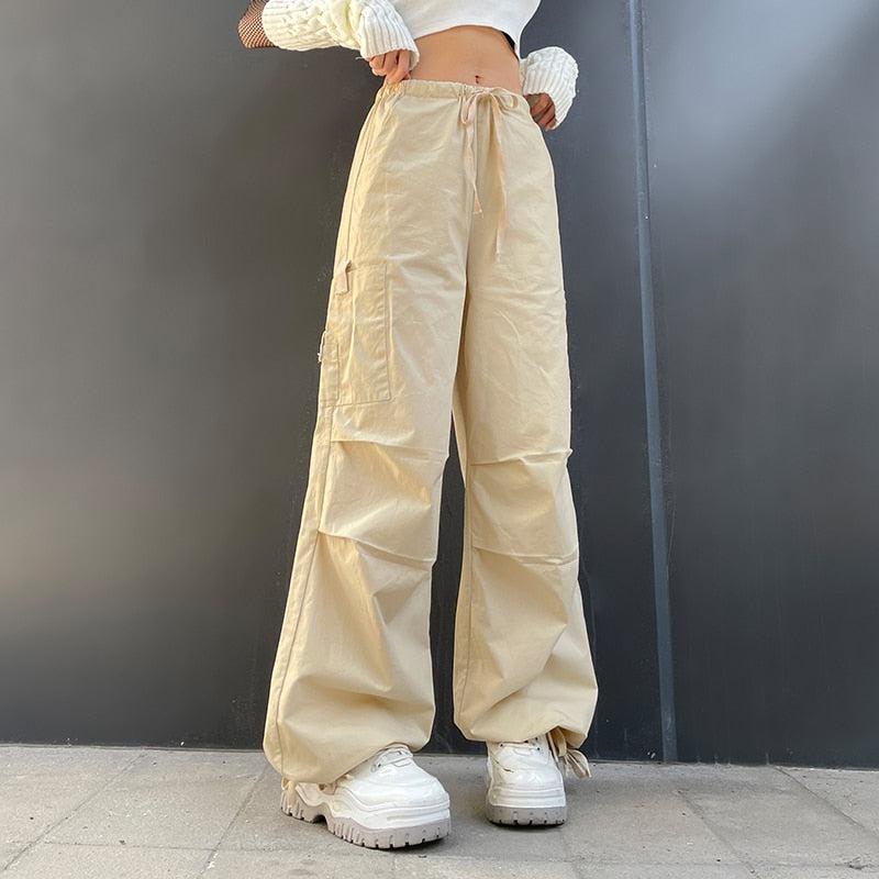 Fairy Grunge Y2K Parachute Pants - Retro Drawstring 90s Style