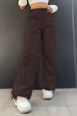 Fairy Grunge Y2K Parachute Pants - Retro Drawstring 90s Style