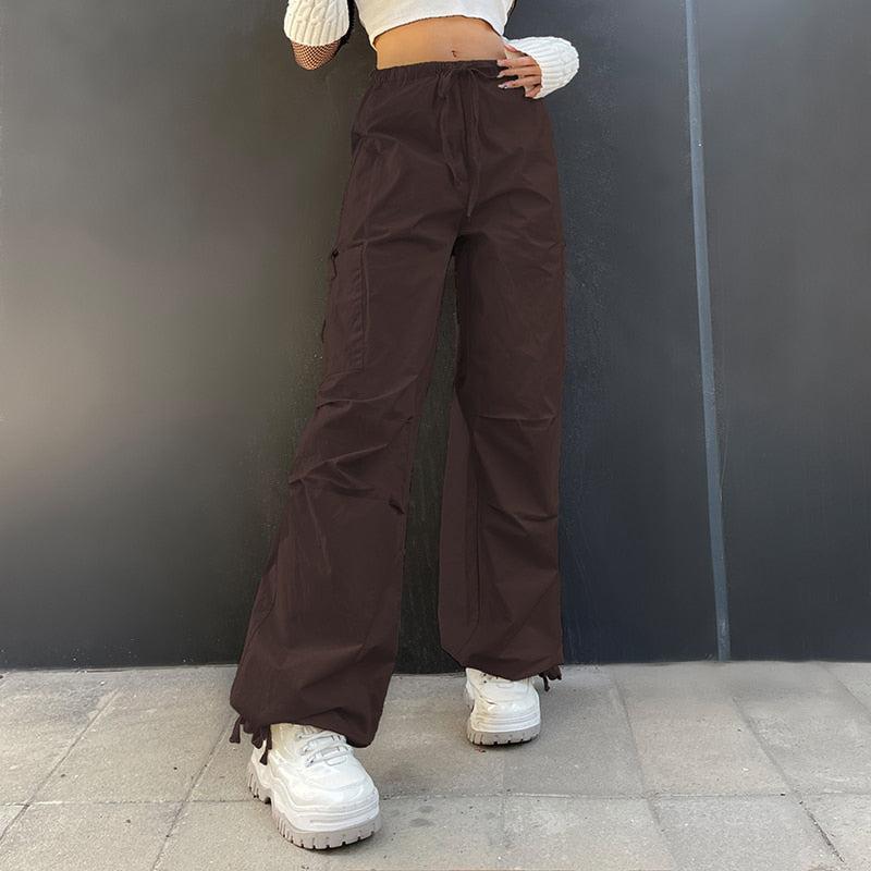 Fairy Grunge Y2K Parachute Pants - Retro Drawstring 90s Style