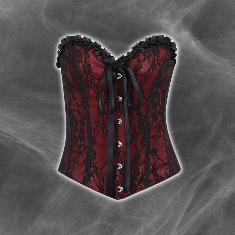 Gothic Ribbon Corset Top - Y2K Grunge Fashion, Retro Style 90s Outfit