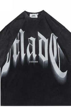 Grunge Y2K Fashion Extreme Tee - Retro 90s Style Douyin Dress Top