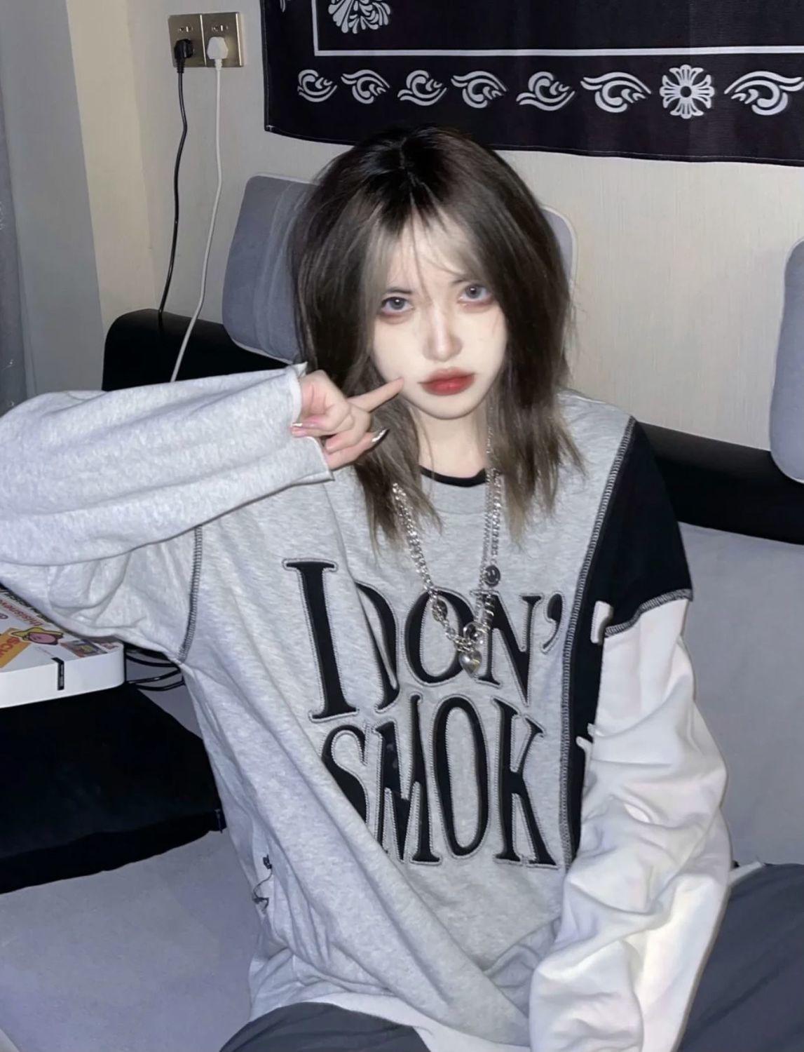 Grunge Y2K I Don't Smoke Tee - Retro 90s Fashion Statement Top