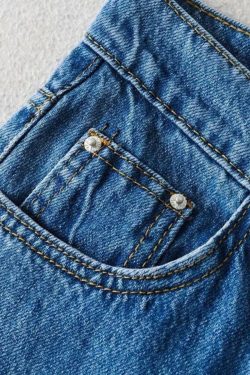 High Waist Retro Washed Y2K Jeans - Perfect for 90s and Y2K Fashion Outfits