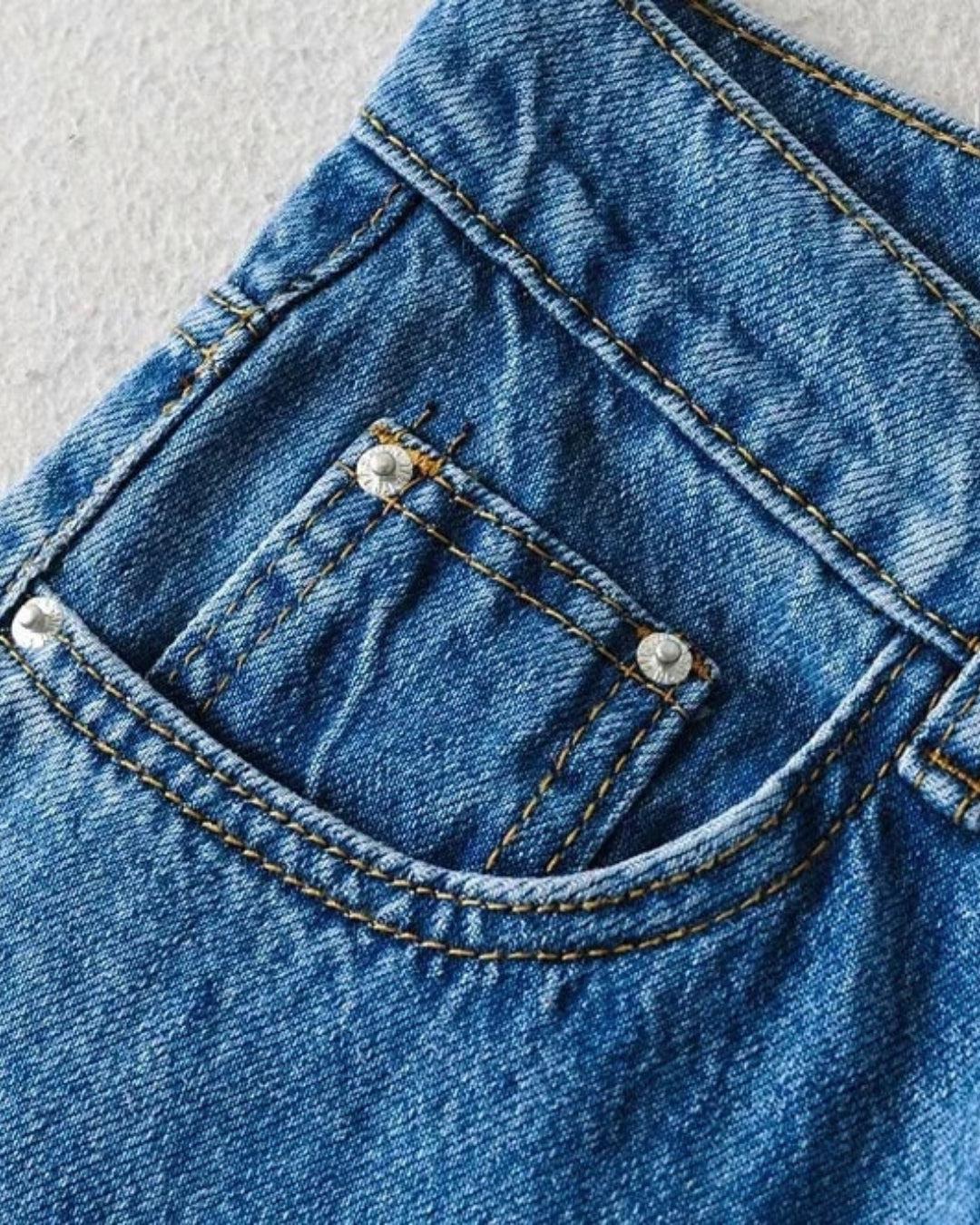 High Waist Retro Washed Y2K Jeans - Perfect for 90s and Y2K Fashion Outfits