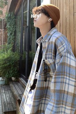 Retro 90s Plaid Flannel Shirt - Perfect for Y2K Grunge and Vintage Outfits