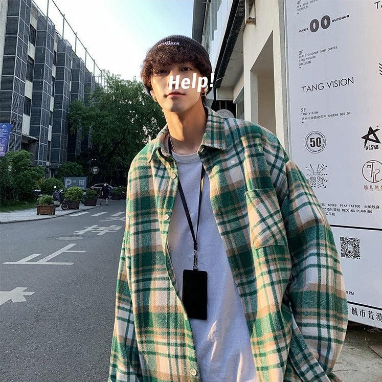 Retro 90s Plaid Flannel Shirt - Perfect for Y2K Grunge and Vintage Outfits
