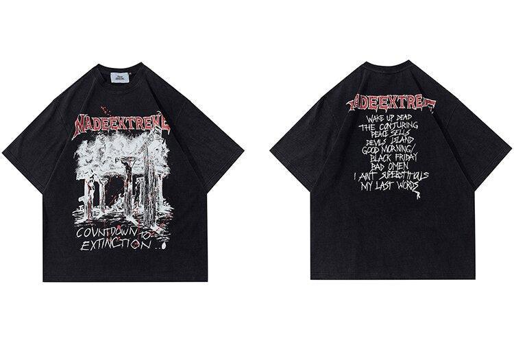 Retro Y2K Countdown to Extinction Tee - Perfect for 90s and Grunge Outfits