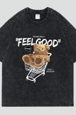 Retro Y2K Feel Good Tee - Perfect for 90s and Grunge Outfits