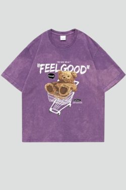 Retro Y2K Feel Good Tee - Perfect for 90s and Grunge Outfits