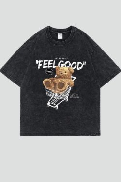Retro Y2K Feel Good Tee - Perfect for 90s and Grunge Outfits