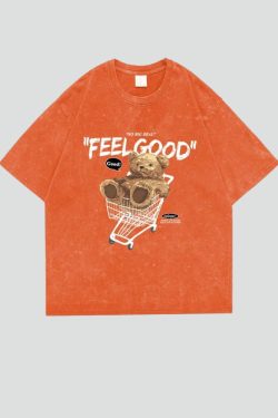 Retro Y2K Feel Good Tee - Perfect for 90s and Grunge Outfits