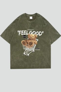 Retro Y2K Feel Good Tee - Perfect for 90s and Grunge Outfits