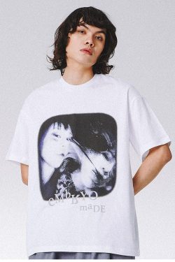 Retro Y2K Grunge Embryo Made Tee - Perfect 90s Fashion Statement