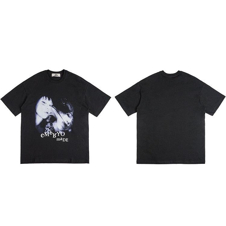 Retro Y2K Grunge Embryo Made Tee - Perfect 90s Fashion Statement