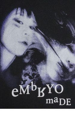 Retro Y2K Grunge Embryo Made Tee - Perfect 90s Fashion Statement