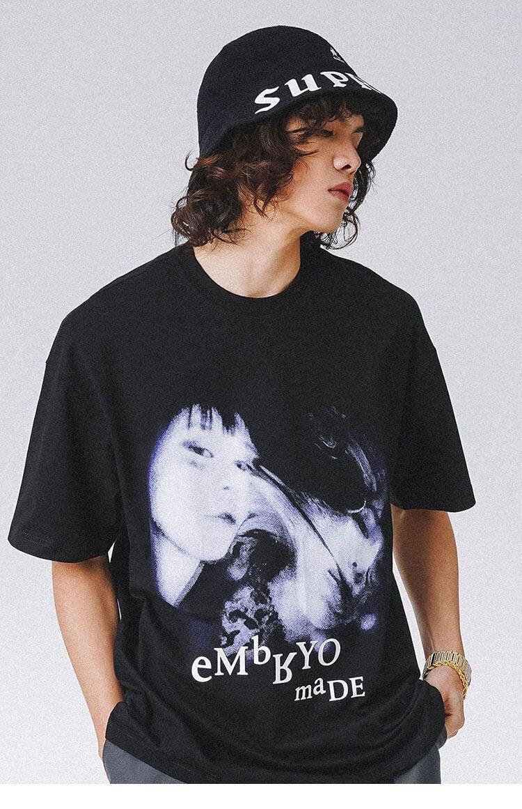 Retro Y2K Grunge Embryo Made Tee - Perfect 90s Fashion Statement