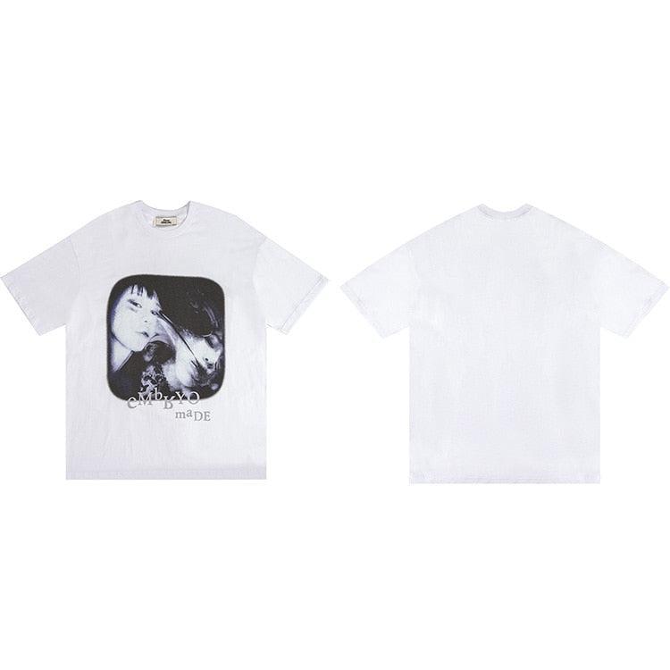 Retro Y2K Grunge Embryo Made Tee - Perfect 90s Fashion Statement