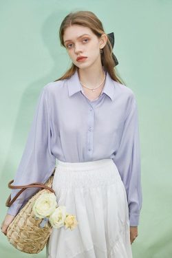 Retro Y2K Soft Color Shirt - Perfect for 90s and Grunge Outfits