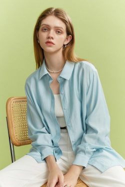 Retro Y2K Soft Color Shirt - Perfect for 90s and Grunge Outfits