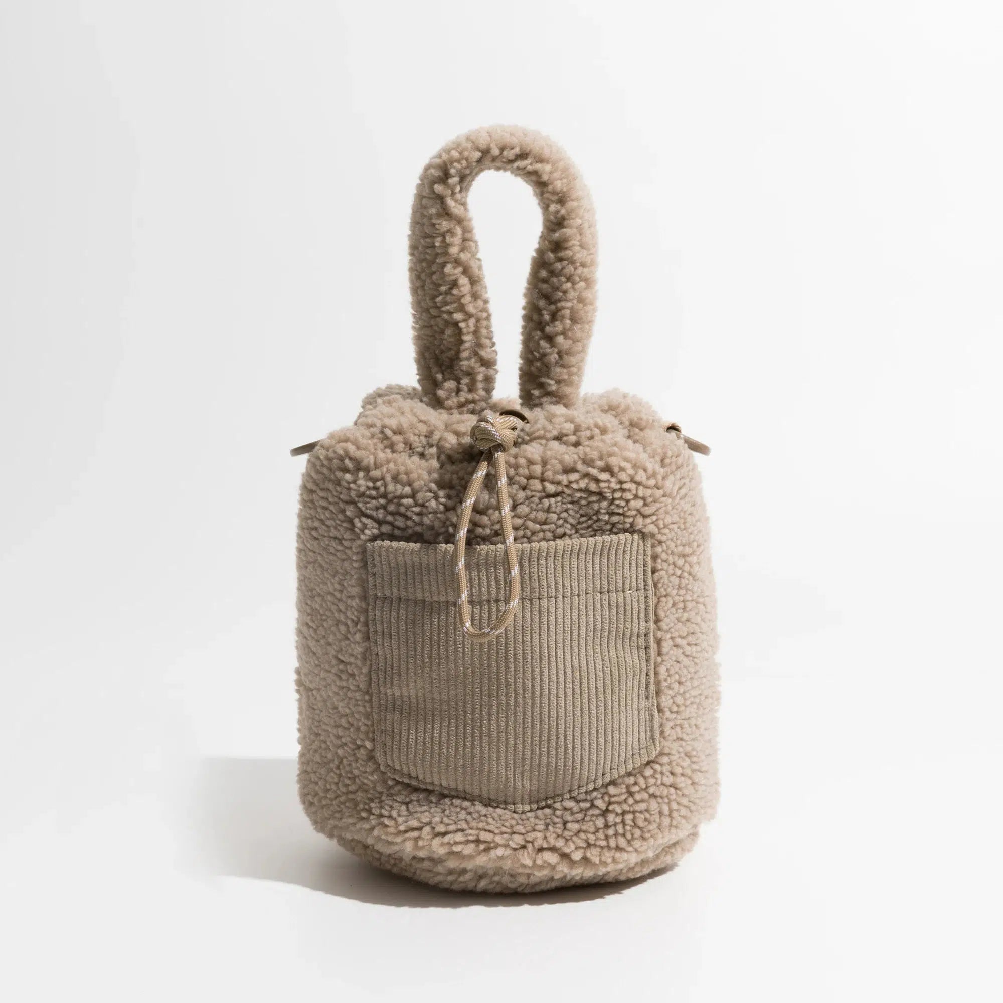 Retro Y2K Teddy Pocket Bucket Bag - Perfect for 90s and Grunge Outfits