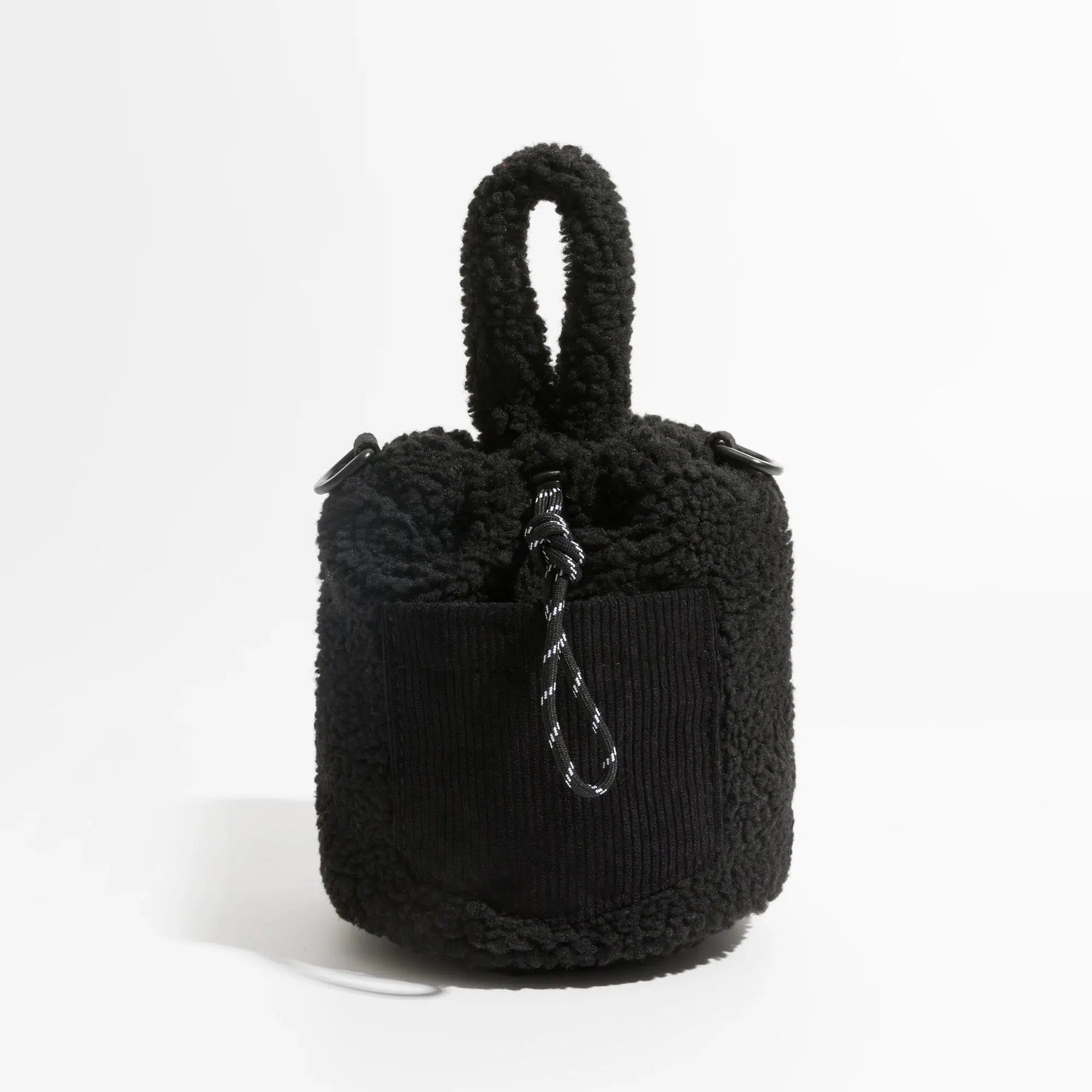 Retro Y2K Teddy Pocket Bucket Bag - Perfect for 90s and Grunge Outfits