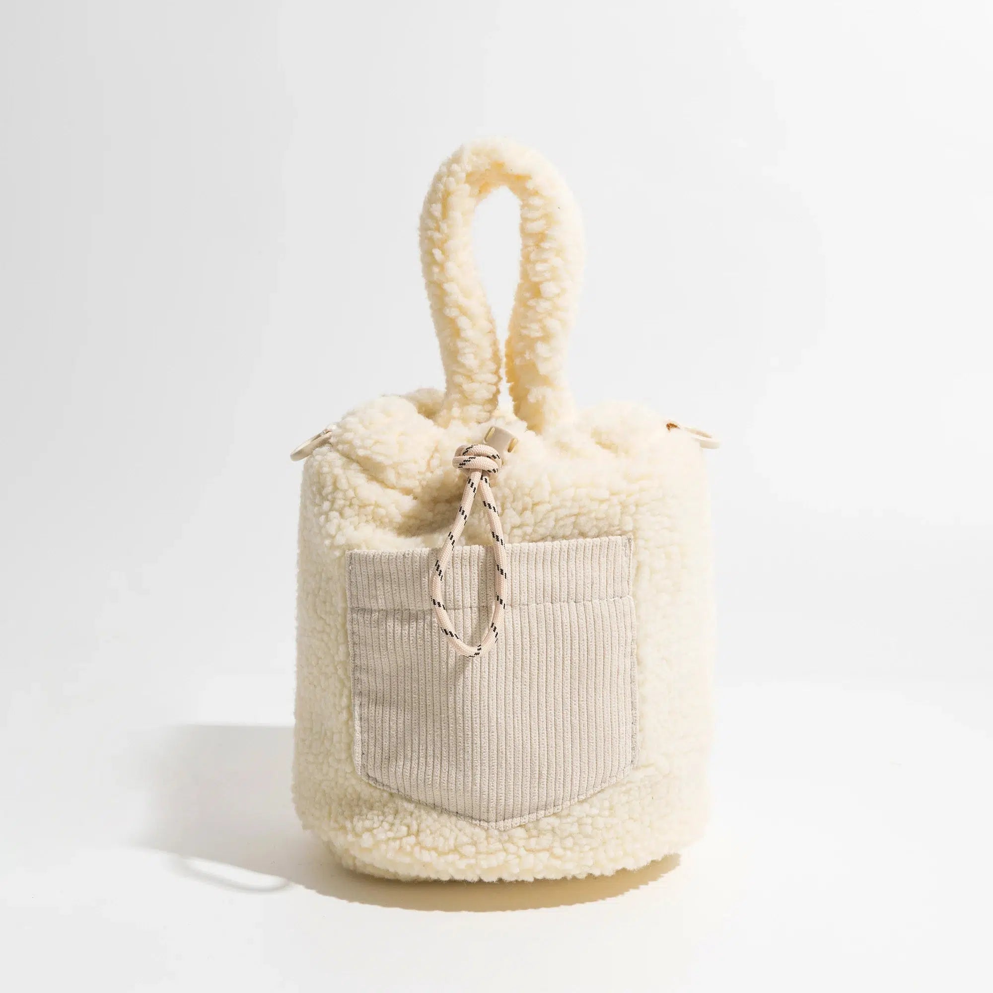 Retro Y2K Teddy Pocket Bucket Bag - Perfect for 90s and Grunge Outfits