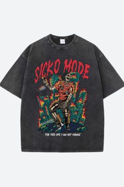 Travis Scott Sicko Mode Tee - Retro Y2K Fashion, 90s Grunge Style, Perfect Y2K Outfit