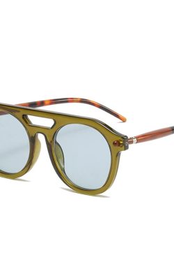 Vintage Oval Sunglasses - Retro Y2K Fashion, 90s Grunge Style, Perfect for Y2K Summer Outfits