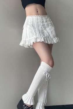 Y2K Coquette Frill Hem Mini Skirt - Retro 90s Summer Fashion