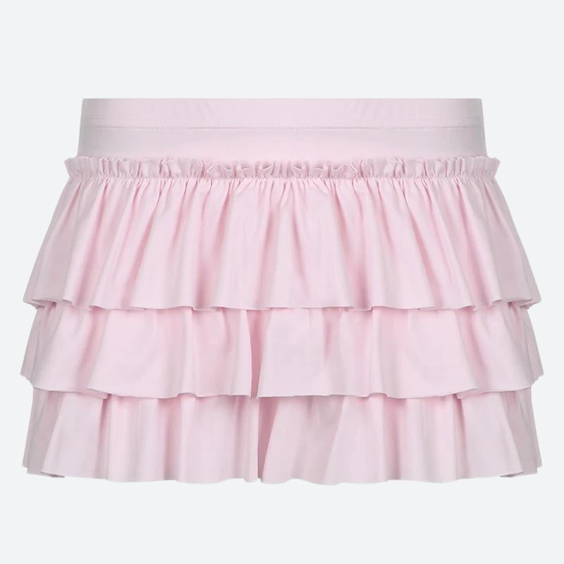 Y2K Coquette Layered Bow Mini Skort - Retro 90s Fashion Grunge Outfit