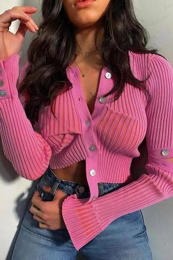 Y2K Detachable Sleeves Crop Cardigan - Retro Style Grunge Outfit for 90s Fashion Lovers