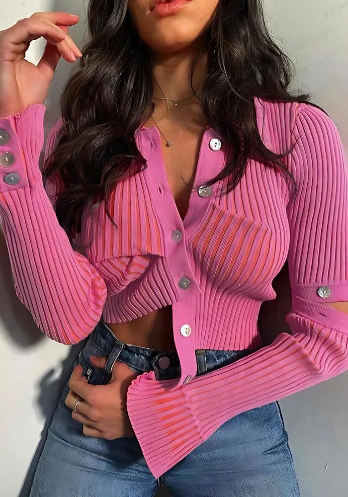 Y2K Detachable Sleeves Crop Cardigan - Retro Style Grunge Outfit for 90s Fashion Lovers