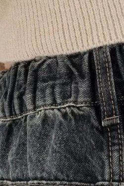 Y2K Distressed Wide Leg Jeans - Retro 90s Grunge Style Y2K Outfits