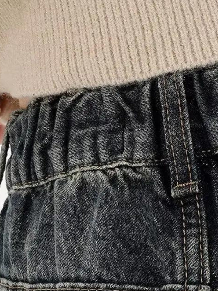 Y2K Distressed Wide Leg Jeans - Retro 90s Grunge Style Y2K Outfits