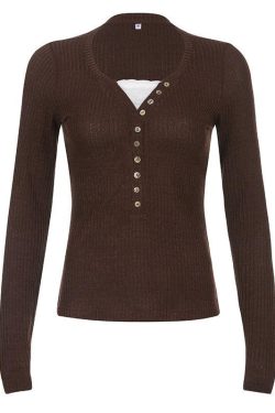 Y2K Fairy Grunge Button Front Top - Retro 90s Style for Trendy Y2K Outfits