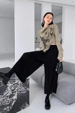 Y2K Fairy Grunge Lace Up Asymmetric Cardigan - Retro 90s Style Y2K Outfits