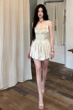Y2K Floral Satin Mini Dress - Retro Coquette Style for Summer Outfits