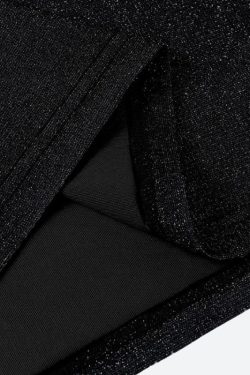 Y2K Glitter Backless Mini Dress - Perfect for Retro Club Outfits and 90s Fashion