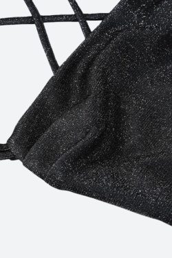 Y2K Glitter Backless Mini Dress - Perfect for Retro Club Outfits and 90s Fashion