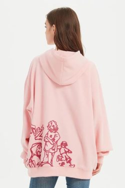 Y2K Graphic Printed Hoodie - Retro Style, 90s Fashion, Grunge Vibes