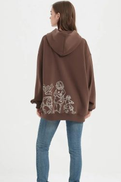 Y2K Graphic Printed Hoodie - Retro Style, 90s Fashion, Grunge Vibes