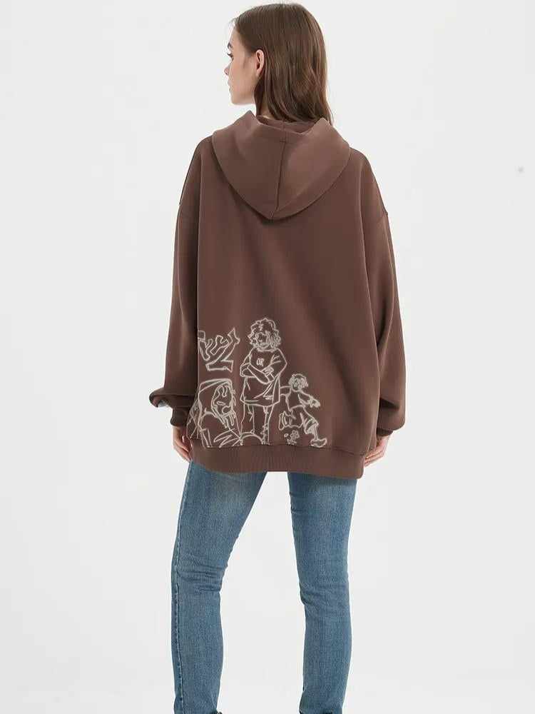 Y2K Graphic Printed Hoodie - Retro Style, 90s Fashion, Grunge Vibes