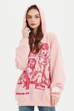 Y2K Graphic Printed Hoodie - Retro Style, 90s Fashion, Grunge Vibes
