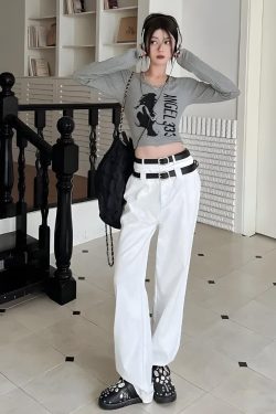 Y2K Grunge Angel 333 Top - Retro 90s Fashion, Y2K Outfits, and Douyin Style
